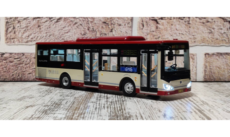Автобус SunLong кофейно-бордовый, масштабная модель, 1:43, 1/43