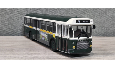 Автобус Renault Saviem SC10U FRANCE - зелёный - серия «Autobus et autocars du Monde» № 47 Hachette, масштабная модель, scale43