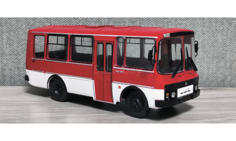 С 1 рубля! Автобус ПАЗ-3205 красный, масштабная модель, MODIMIO, scale43