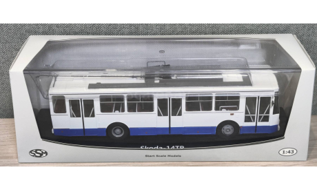 Троллейбус Skoda 14tr бело-синий, масштабная модель, Škoda, Start Scale Models (SSM), scale43