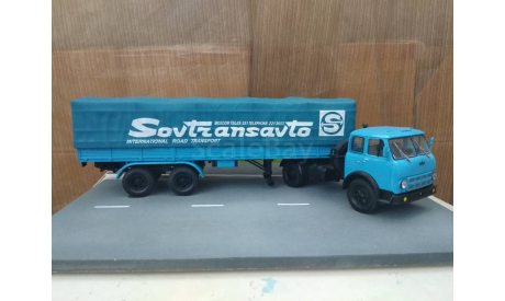 МАЗ 504В с п/прицепом МАЗ 5205А Sovtransavto обмен, масштабная модель, НАП-АРТ, 1:43, 1/43