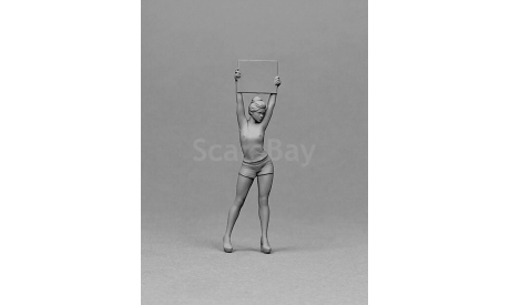 Красотка с табличкой 1:43 АМформа 0552, фигурка, scale43