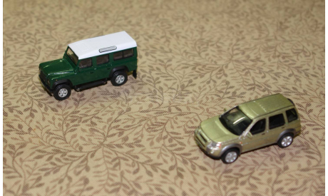 Land Rover Defender + Land Rover Freelander  = Cararama =  1-72 Скидка 19 % от цены на аукционе, масштабная модель, 1:72, 1/72