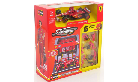 Bburago 1:43 Ferrari SF-24 Pit Stop 2024 Sainz F1, масштабная модель, scale43