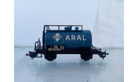 Цистерна ТТ с тормозной системой  Aral, железнодорожная модель, 1:120, 1/120