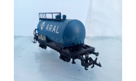 Цистерна ТТ с тормозной системой  Aral, железнодорожная модель, 1:120, 1/120