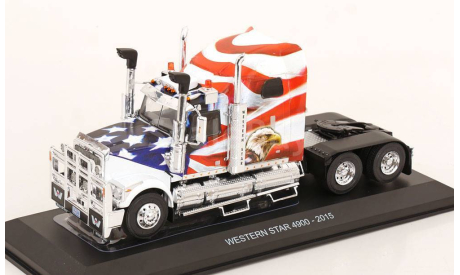 WESTERN STAR 4900 Tractor Truck 3-assi (2015) - American Eagle, White Blue Red   Altaya, масштабная модель, scale43