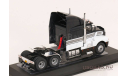 KENWORTH T600a Tractor Truck 3-assi (1986), Black White  IXO, масштабная модель, scale43