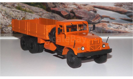 КрАЗ 257 Б1 бортовой, (оранжевый) АИСТ, масштабная модель, scale43, Автоистория (АИСТ)