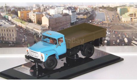 ЗИЛ 431410 бортовой 1990 г., голубой / хаки   DiP, масштабная модель, 1:43, 1/43, DiP Models