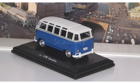 VOLKSWAGEN Samba Bus, бело-синий    Cararama (Hongwell), масштабная модель, scale43