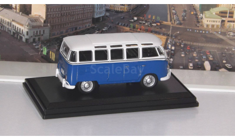 VOLKSWAGEN Samba Bus, бело-синий    Cararama (Hongwell), масштабная модель, scale43