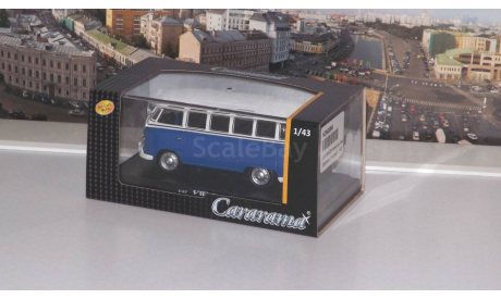 VOLKSWAGEN Samba Bus, бело-синий    Cararama (Hongwell), масштабная модель, scale43