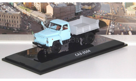 Саранский самосвал 3504 (1975), голубой / серый  DiP, масштабная модель, 1:43, 1/43, DiP Models, ГАЗ