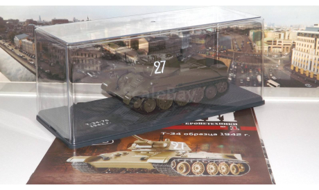 Танки. Легенды Отечественной бронетехники №1, Танк Т-34 образца 1942 г., журнальная серия масштабных моделей, DeAgostini, scale43