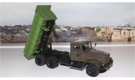 КрАЗ 256 Б1 самосвал, хаки/зеленый НАП, масштабная модель, 1:43, 1/43, Наш Автопром