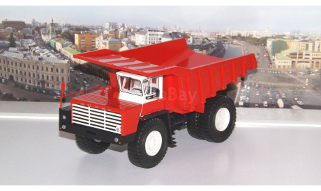 БелАЗ-548 самосвал, красный / белый    НАП, масштабная модель, Наш Автопром, scale43