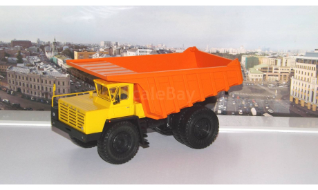 БелАЗ-7525 самосвал-углевоз, желтый / оранжевый   НАП, масштабная модель, Наш Автопром, scale43