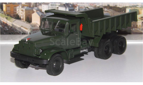 КРАЗ 222Б самосвал (1963-1966), зеленый НАП, масштабная модель, 1:43, 1/43, Наш Автопром