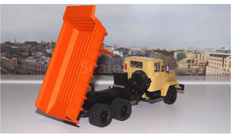 КрАЗ 6510 (1985-94г.) бежевый/оранжевый НАП, масштабная модель, scale43, Наш Автопром