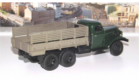 ЗИС-151 бортовой, зелёный/коричневый   АИСТ, масштабная модель, scale43, Автоистория (АИСТ)