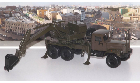 КрАЗ-255Б1 ЭОВ-4421 Экскаватор, хаки     НАП, масштабная модель, scale43