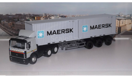 МАЗ 6422 с полуприцепом МАЗ 938920, Maersk SSM, масштабная модель, 1:43, 1/43, Start Scale Models (SSM)