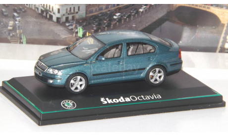 SKODA Octavia (2004), green island met    Abrex, масштабная модель, 1:43, 1/43, Škoda