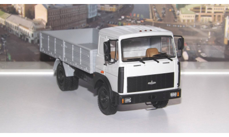 МАЗ 53371 бортовой (1991-1999г.), серый НАП, масштабная модель, 1:43, 1/43, Наш Автопром