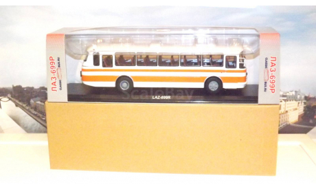 ЛАЗ 699Р бело-оранжевый ClassicBus, масштабная модель, 1:43, 1/43