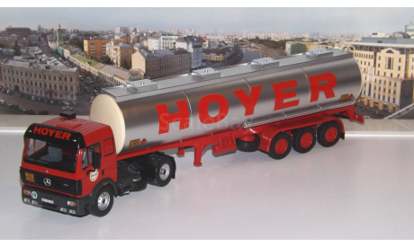 MERCEDES-BENZ SK 1844 с полуприцепом-цистерной ’HOYER’ 1994   IXO, масштабная модель, scale43