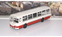 ЛИАЗ-677М (бело-красный) СОВА, масштабная модель, Советский Автобус, scale43