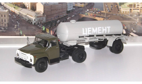 ЗИЛ-130В1 с полуприцепом ТЦ-4 АИСТ, масштабная модель, 1:43, 1/43, Автоистория (АИСТ)