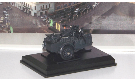 BMW R75 motorcycle with sidecar, matte dark grey   Cararama (Hongwell), масштабная модель, scale43