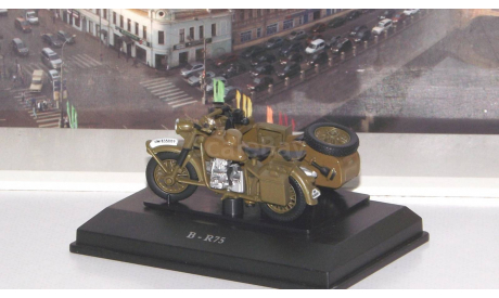 BMW R75 motorcycle with sidecar, dark green      Cararama (Hongwell), масштабная модель, scale43