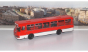 ЛИАЗ-677М (красно-белый)  СОВА, масштабная модель, Советский Автобус, scale43