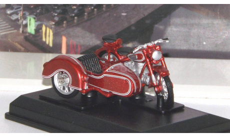 BMW R25/3 motorcycle with sidecar, red-burgundy   Cararama (Hongwell), масштабная модель, scale43