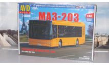 Сборная модель Городской автобус МАЗ-203  AVD Models KIT, масштабная модель, scale43