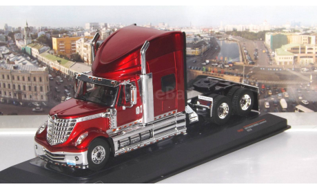 INTERNATIONAL LONESTAR TRACTOR TRUCK 3-ASSI 2010 - RED MET SILVER     IXO, масштабная модель, scale43