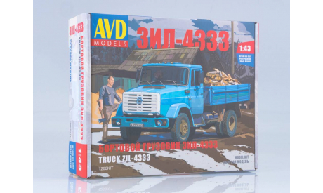 Сборная модель ЗИЛ- 4333 бортовой   AVD Models KIT, масштабная модель, 1:43, 1/43