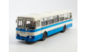 ЛИАЗ-677М (бело-синий)  СОВА, масштабная модель, Советский Автобус, scale43