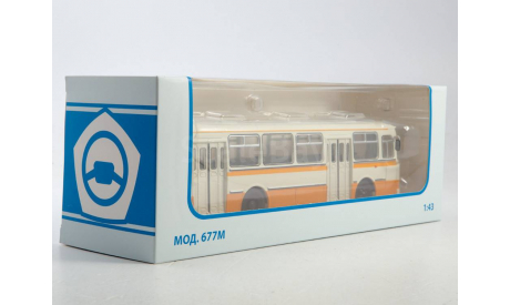ЛИАЗ-677М (бежевый-охра)  СОВА, масштабная модель, Советский Автобус, scale43