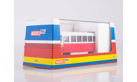Автобус  КАГ-3 (бело-красный)  ModelPro, масштабная модель, scale43