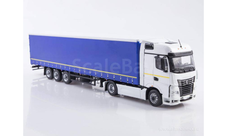 КАМАЗ-54901 с полуприцепом НЕФАЗ-93341  ПАО КАМАЗ, масштабная модель, scale43