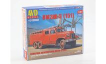Сборная модель Пожарная автоцистерна ПМЗМ-3 (151)   AVD Models KIT, масштабная модель, ЗиС, scale43