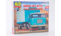 Сборная модель  SKODA-706 MTTN с полуприцепом ALKA-N12CH AVD Models KIT, масштабная модель, Škoda, scale43