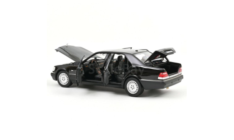 MERCEDES-BENZ S600 (W140) 1997 Obsidian Black Metallic 1/18 NOREV, масштабная модель, scale18