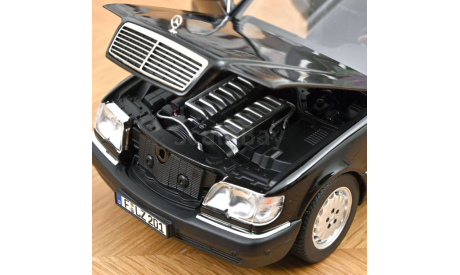 MERCEDES-BENZ S600 (W140) 1997 Obsidian Black Metallic 1/18 NOREV, масштабная модель, scale18