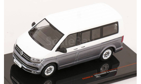 VW T6 Multivan 2017 White/Grey Metallic 1/43 IXO CLC595, масштабная модель, Volkswagen, IXO models, 1:43