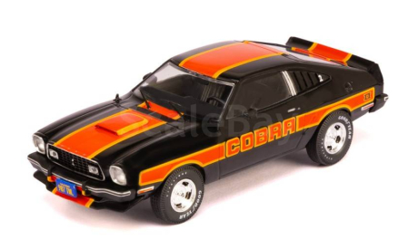 FORD Mustang Cobra II 1977 Black/Decorated IXO 1/43 CLC599, масштабная модель, IXO models, 1:43